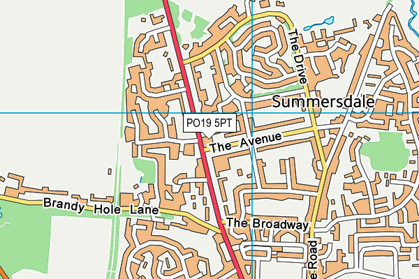 PO19 5PT map - OS VectorMap District (Ordnance Survey)