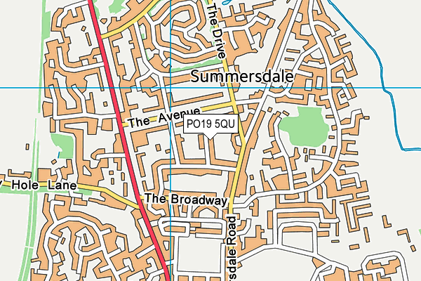 PO19 5QU map - OS VectorMap District (Ordnance Survey)