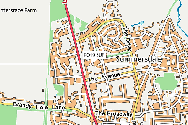 PO19 5UF map - OS VectorMap District (Ordnance Survey)