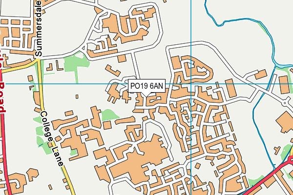 PO19 6AN map - OS VectorMap District (Ordnance Survey)