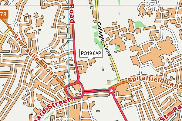 PO19 6AP map - OS VectorMap District (Ordnance Survey)
