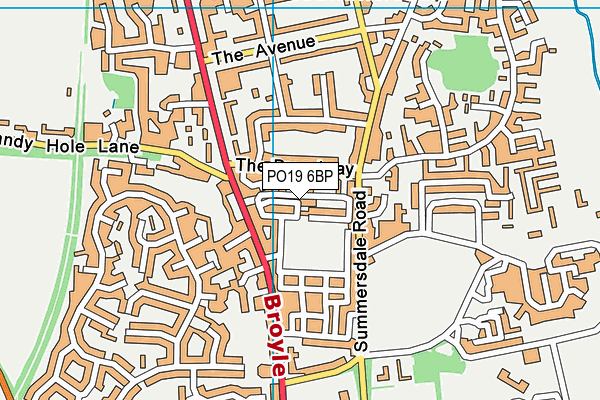 PO19 6BP map - OS VectorMap District (Ordnance Survey)