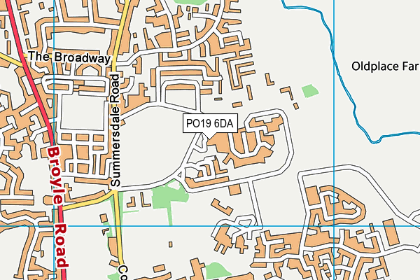 PO19 6DA map - OS VectorMap District (Ordnance Survey)