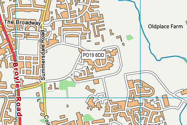 PO19 6DD map - OS VectorMap District (Ordnance Survey)