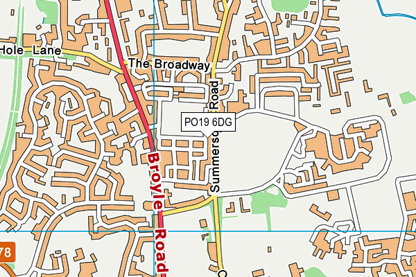 PO19 6DG map - OS VectorMap District (Ordnance Survey)