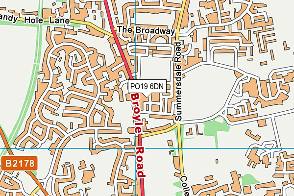 PO19 6DN map - OS VectorMap District (Ordnance Survey)