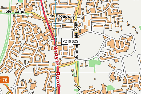 PO19 6DS map - OS VectorMap District (Ordnance Survey)