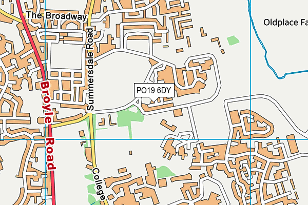 PO19 6DY map - OS VectorMap District (Ordnance Survey)