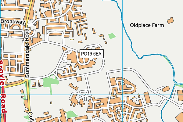 PO19 6EA map - OS VectorMap District (Ordnance Survey)
