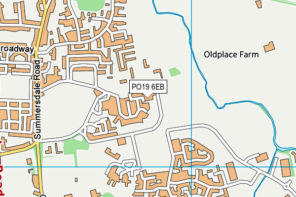 PO19 6EB map - OS VectorMap District (Ordnance Survey)