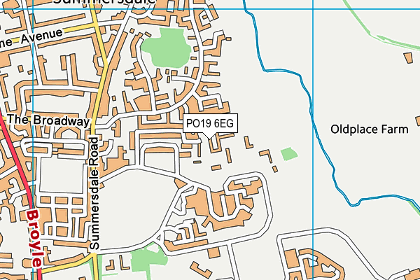 PO19 6EG map - OS VectorMap District (Ordnance Survey)