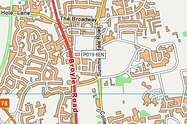 PO19 6EN map - OS VectorMap District (Ordnance Survey)