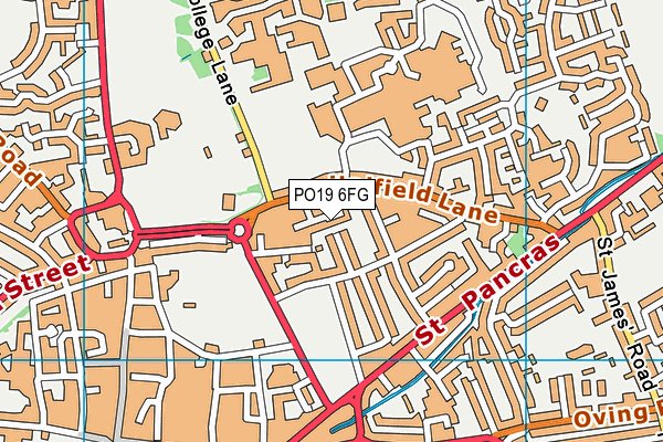 PO19 6FG map - OS VectorMap District (Ordnance Survey)