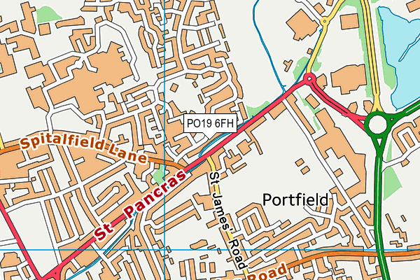 PO19 6FH map - OS VectorMap District (Ordnance Survey)