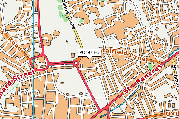 PO19 6FQ map - OS VectorMap District (Ordnance Survey)