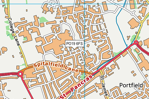 PO19 6FS map - OS VectorMap District (Ordnance Survey)