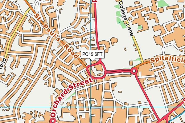 PO19 6FT map - OS VectorMap District (Ordnance Survey)