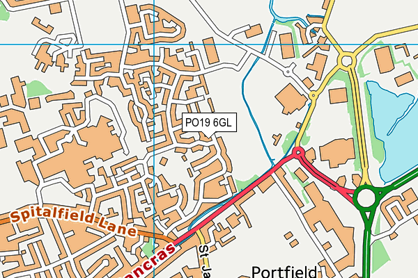 PO19 6GL map - OS VectorMap District (Ordnance Survey)