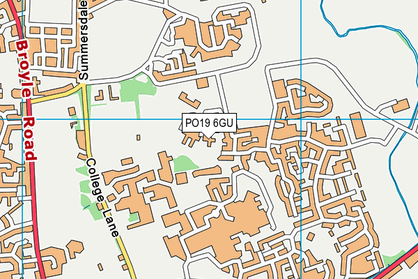 PO19 6GU map - OS VectorMap District (Ordnance Survey)