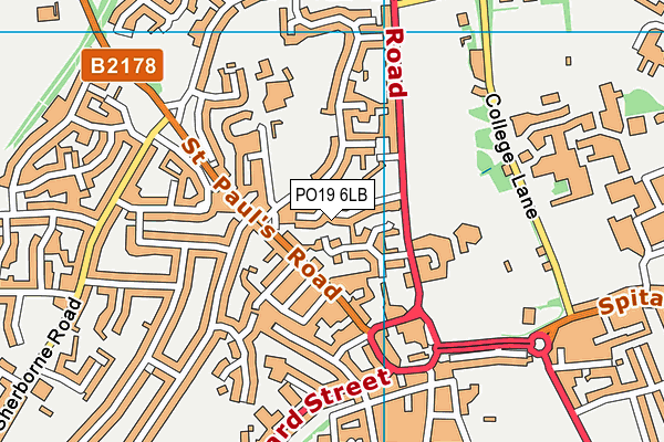 PO19 6LB map - OS VectorMap District (Ordnance Survey)