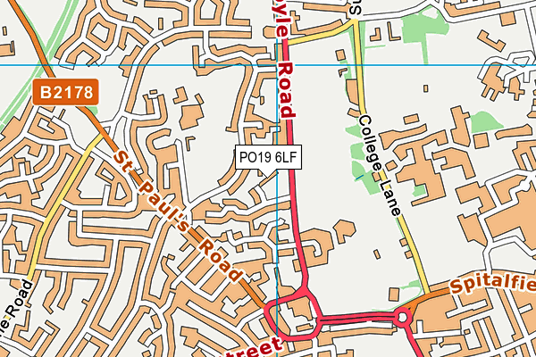 PO19 6LF map - OS VectorMap District (Ordnance Survey)