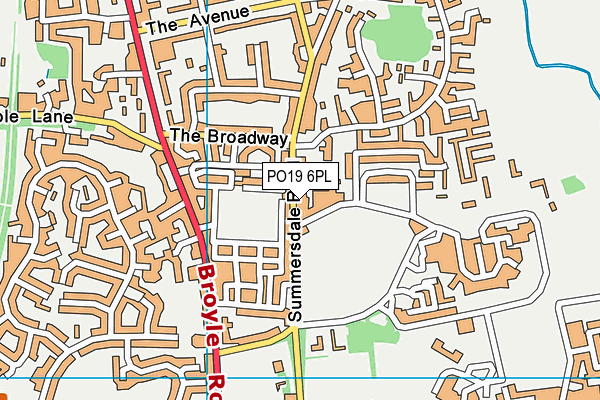 PO19 6PL map - OS VectorMap District (Ordnance Survey)