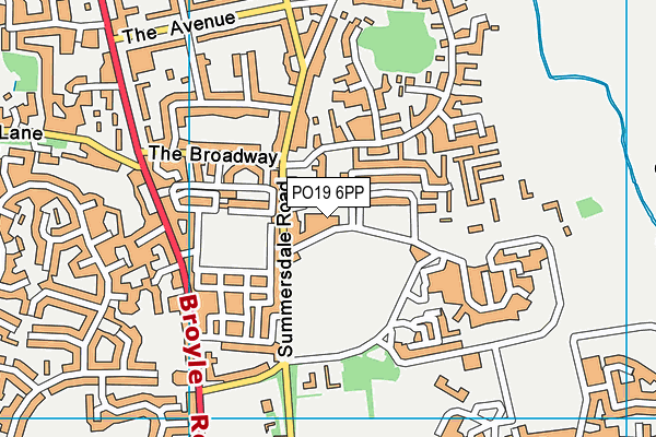PO19 6PP map - OS VectorMap District (Ordnance Survey)