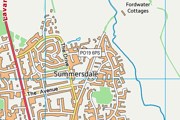 PO19 6PS map - OS VectorMap District (Ordnance Survey)