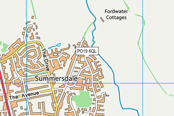 PO19 6QL map - OS VectorMap District (Ordnance Survey)