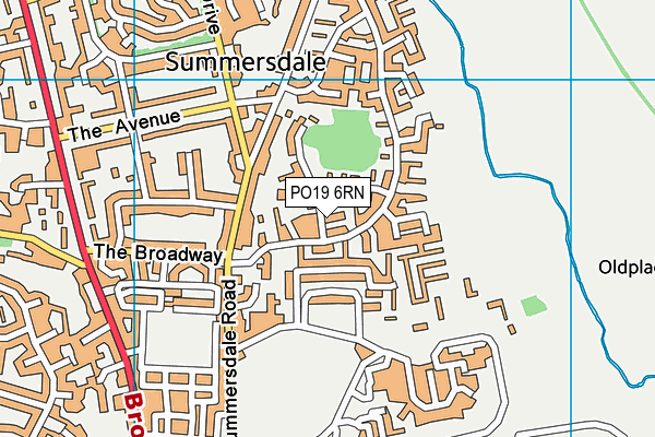 PO19 6RN map - OS VectorMap District (Ordnance Survey)