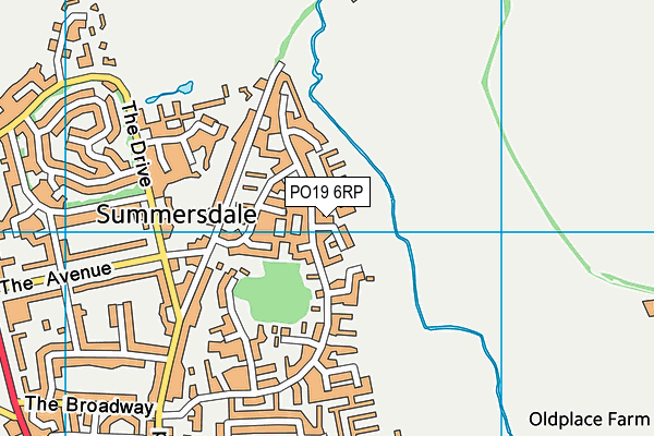 PO19 6RP map - OS VectorMap District (Ordnance Survey)