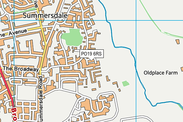 PO19 6RS map - OS VectorMap District (Ordnance Survey)