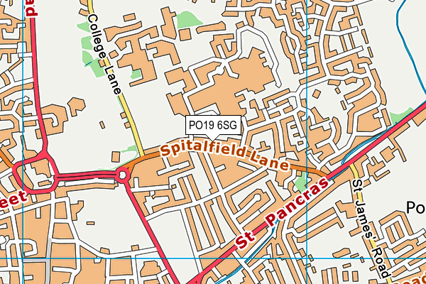 PO19 6SG map - OS VectorMap District (Ordnance Survey)
