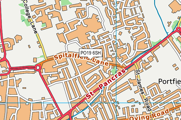 PO19 6SH map - OS VectorMap District (Ordnance Survey)