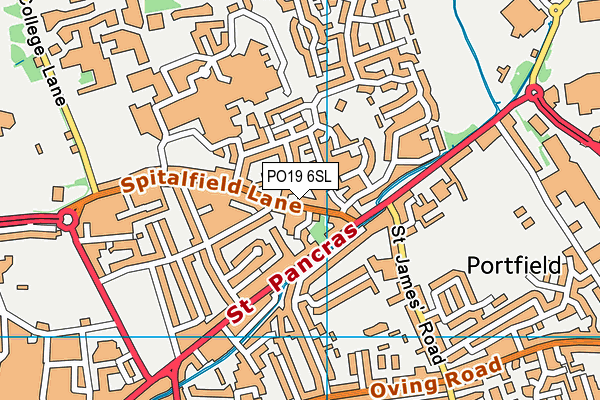 PO19 6SL map - OS VectorMap District (Ordnance Survey)