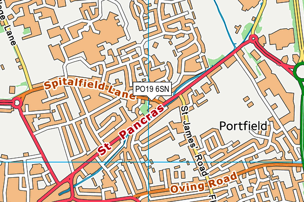 PO19 6SN map - OS VectorMap District (Ordnance Survey)