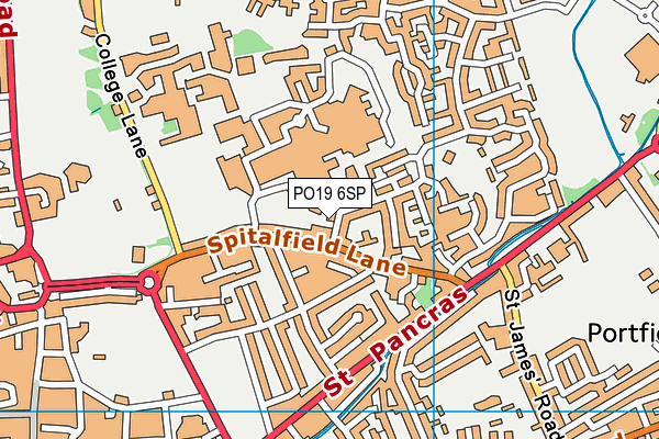 PO19 6SP map - OS VectorMap District (Ordnance Survey)