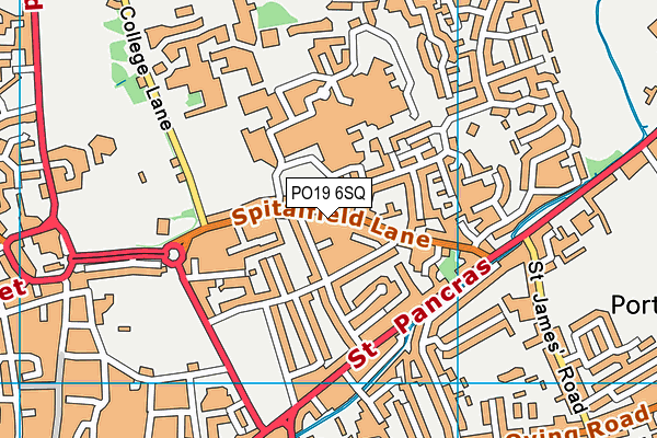 PO19 6SQ map - OS VectorMap District (Ordnance Survey)
