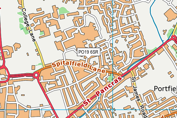 PO19 6SR map - OS VectorMap District (Ordnance Survey)
