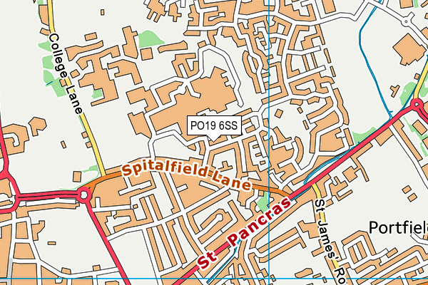 PO19 6SS map - OS VectorMap District (Ordnance Survey)