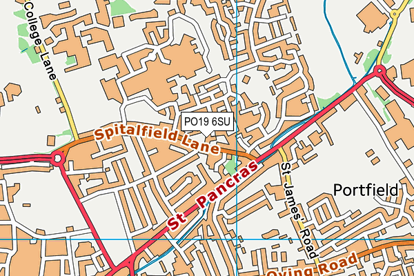 PO19 6SU map - OS VectorMap District (Ordnance Survey)