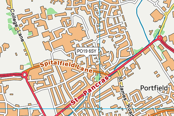 PO19 6SY map - OS VectorMap District (Ordnance Survey)