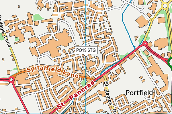 PO19 6TG map - OS VectorMap District (Ordnance Survey)