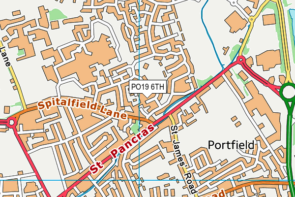 PO19 6TH map - OS VectorMap District (Ordnance Survey)