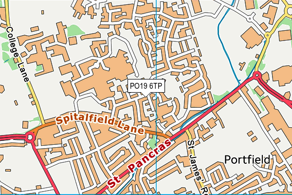PO19 6TP map - OS VectorMap District (Ordnance Survey)