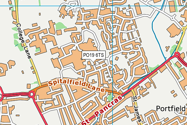 PO19 6TS map - OS VectorMap District (Ordnance Survey)