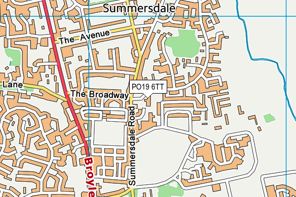 PO19 6TT map - OS VectorMap District (Ordnance Survey)