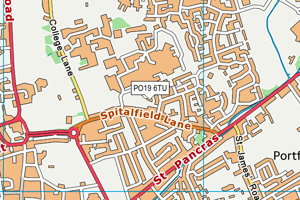 PO19 6TU map - OS VectorMap District (Ordnance Survey)