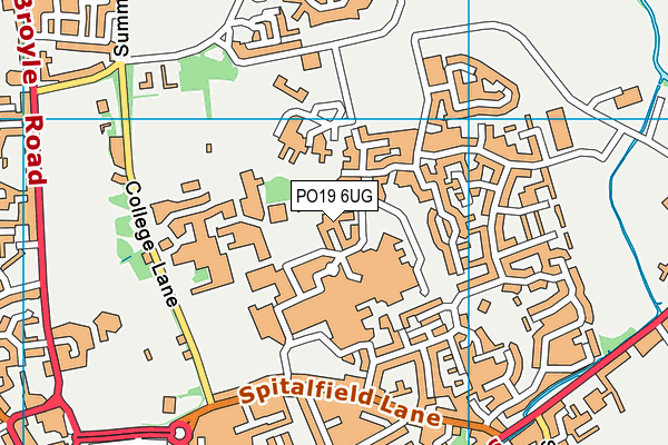 PO19 6UG map - OS VectorMap District (Ordnance Survey)