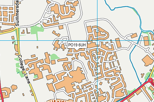 PO19 6UH map - OS VectorMap District (Ordnance Survey)